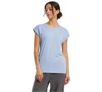 Build Your Brand BY021-Ladies Extended Shoulder tee Camiseta Mujer, PowderBlue, M