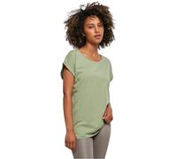 Build Your Brand BY021-Ladies Extended Shoulder tee Camiseta Mujer, Softsalvia, L