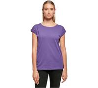 Build Your Brand BY021-Ladies Extended Shoulder tee Camiseta Mujer, Ultraviolet, L