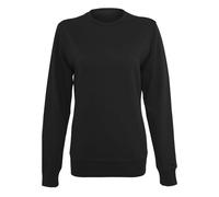 Build Your Brand By025-ladies Light Crewneck Sudadera, Mujer, Negro, Extra-Large