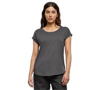 Build your Brand By036-ladies Long Slub tee Camiseta, Gris Oscuro, M Mujeres