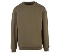 Build Your Brand By075-sweat Crewneck Sudadera, Verde Oliva, 5XL para Hombre