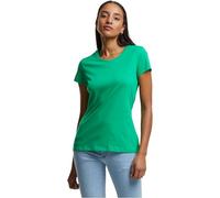 Build Your Brand Camiseta básica de Manga Corta para Mujer con Cuello Redondo de algodón, Disponible en Muchos Colores, Tallas XS-5XL, Verde Hierba, 4XL