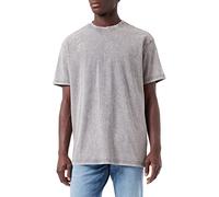 Build Your Brand Camiseta de tamaño Grande Lavada con ácido, Asfalto, L para Hombre