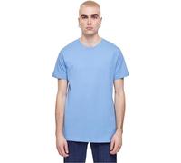 Build Your Brand Camiseta para Hombre Cuello Redondo, 100% Algodón, Azul, L, Horizon Blue