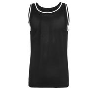 Build Your Brand Camiseta Sin Mangas de Malla Camiseta, Hombre, Black/White, 5XL