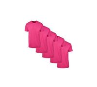Build Your Brand Camisetas Hombre Hibiscus Pink XXL 5 Pack