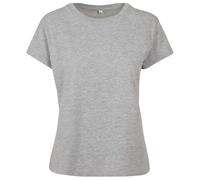 Build Your Brand Ladies Box tee Camiseta, Mujer, Heather Grey, XS