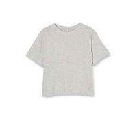 Build Your Brand BY114-Girls Cropped Jersey tee T-Shirt, Heather Grey, 110 cm-116 cm Women's