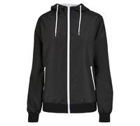 Build Your Brand Chaqueta cortavientos para mujer reciclada Blanco/Negro XL