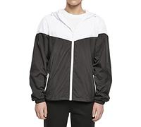 Build Your Brand Cortavientos Tech de 2 Tonos, Blanco/Negro, XXXXXL para Hombre