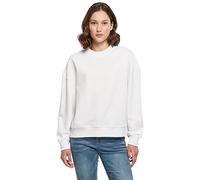 Build your Brand Cuello Redondo de Gran tamaño Sudadera, Blanco, S para Mujer