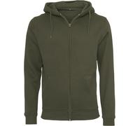 Build Your Brand Hoody Zip pesado BY012 - Hombres Kangaroo Pocket Zipped Polycot