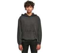 Build Your Brand Ladies Acid Washed Oversize Hoody Sudadera con Capucha, Black, XXL para Mujer