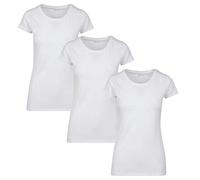 Build Your Brand Ladies Merch T-Shirt 3-Pack Camiseta, Blanco (Wht/Wht/Wht 01205), Small para Mujer