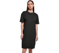 Build Your Brand Ladies Organic Oversized Slit tee Dress, Vestido Mujer, Black, 4XL