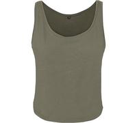 Build Your Brand Ladies Oversized Tanktop Camiseta, Mujer, Olive, XL