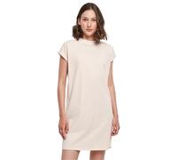 Build Your Brand Ladies Turtle Extended Shoulder Dress - Vestido de algodón para Mujer, con Hombros Cruzados, Tallas XS-5XL, Rosa., M