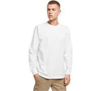 Build Your Brand Longsleeve with Cuffrib Camiseta, de los Hombres, White, S