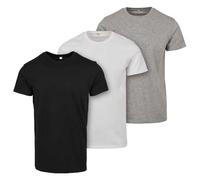 Build Your Brand Merch T-Shirt 3-Pack Camiseta, Multicolor (Blk/H.Grey/Wht 02227), Small para Hombre