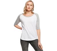 Build your Brand Mujeres 3/4 Contraste Camiseta Raglan Top 2-Tone
