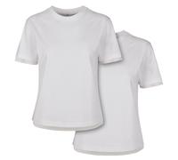Build your Brand Mujeres Laces Tee 2-Pack Camiseta Top Camiseta Blank Básico Uni