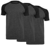 Build your Brand Raglán Contraste Camiseta 3-Pack Top 2 Colores Básico