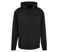 Build Your Brand Sudadera básica con Capucha y Cremallera para Hombre, Negro, XL