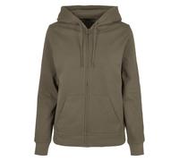 Build Your Brand Sudadera básica con Cremallera para Mujer Capucha, Verde Oliva, XXL