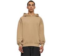 Build your Brand Sudadera con Capucha de Gran tamaño Lavado con ácido, Union Beige, S para Hombre