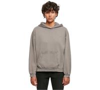 Build Your Brand Sudadera con Capucha para Mujer Acid Washed Oversize, Asfalto, XXL