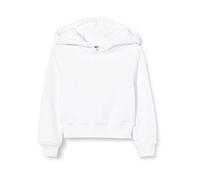 Build Your Brand Sudadera con Capucha para niña con Capucha y Corte Corto, Disponible en Muchos Colores, Tallas 110 - 164, Blanco, 110 cm-116 cm