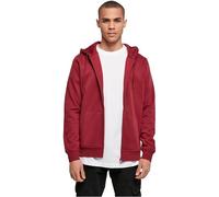 Build Your Brand Sudadera con Capucha y Cremallera para Hombre, Color Burdeos, Talla S