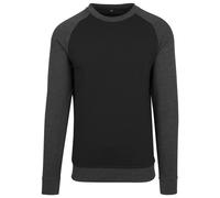 Build your Brand Sudadera Crewneck Raglan Hombre Pulóver Manga Larga