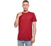 Build Your Brand Camiseta cuello redondo de hombre burdeos talla L