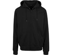 Build Your Brand Terry Zip Hoody Chaqueta de Sudor, de los Hombres, Black, S