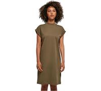 Build Your Brand Vestido de Mujer para Mujer, Vestido de Tortuga, con Hombros extendidos, Informal, Hombros Cruzados, Tallas XS - 5XL, Verde Oliva, L
