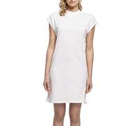 Build Your Brand Vestido para Mujer con Hombros extendidos Informal, Blanco, L
