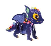 Build Your Own Baby Dragon - Viene con accesorios para personalizar tu dragón. - Para mayores de 4 años - Regalo de juguete ideal para niñas y niños - Kit de cartón ecológico