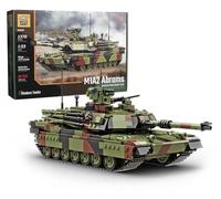 Buildarmy M1A2 Abrams tanque principal de batalla EE. UU. modelo de ladrillo de bloques de construcción 1376 piezas