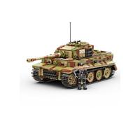 Buildarmy WW2 German Tiger 1 E versión tardía en bloque de construcción modelo de ladrillo de camuflaje, 1157 piezas