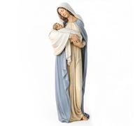 Buildclassic - Figura de Virgen católica con niño, estatua de la Virgen María, regalo religioso de la Santa Madre para el hogar, 12.75 pulgadas de alto, obra maestra clásica del Renacimiento pintada a