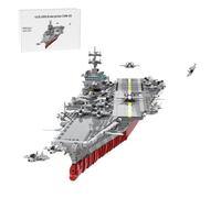 BuildCubes 1/350 CVN-65 Barcos de ingeniería militar kit de construcción, MOC Militar portaaviones Bloques de construcción, 4941 piezas Tecnología Buques de guerra Bloques de construcción Bloques de