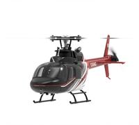 BuildCubes F08 1/27 206 RC Helicóptero 2.4G 6CH RC Helicóptero Exterior Interior, Hobby RC Aviones Actuación Directa Sin Escobillas 3D/6G Flybarless, RC Militar Avión Regalos -RTF