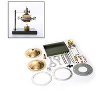 BuildCubes Kit de construcción de motor de vapor, motor de metal con caldera de cobre y lámpara de alcohol, montaje DIY UFO Spin Suspension Vapor Motor de combustión externa regalo