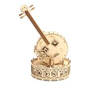 BuildCubes Puzzle de madera 3D para adultos, transmisión mecánica china Zhongruan, caja de música, rompecabezas de madera 3D, juego de maqueta, 175 piezas, rompecabezas steampunk 3D, caja de música,