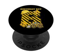 Builder Boy 6º cumpleaños Camiones de construcción PopSockets PopGrip Adhesivo