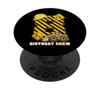 Builder Boy 8º cumpleaños Camiones de construcción PopSockets PopGrip Adhesivo