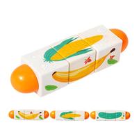 Building Blocks For Toddler, Wooden Rotating Puzzle Game, Educational Preschool Toy For Boys and Girls, Fun Learning Blocks For Kids, Classroom Motor Skills Development, 6.69x1.69x1.69 In