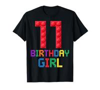 Building Bricks 11 Birthday Girl Once Year Master Builder Camiseta